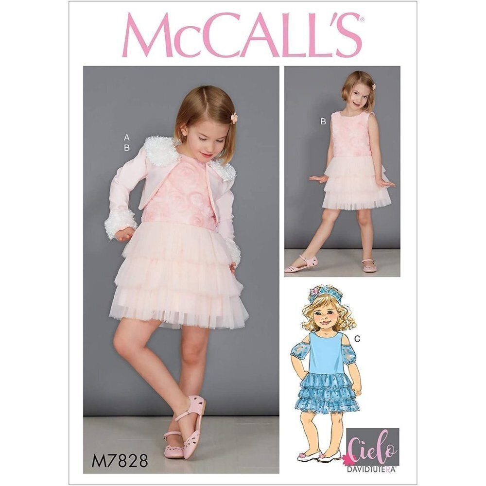McCall's‎ Sewing Pattern 7828 Girl's Dress and Bolero Jacket Size 2-5